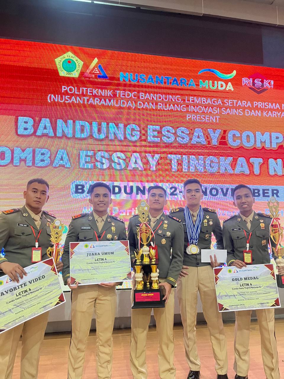 Para Tim Kadet Mahasiswa/i Unhan RI Raih Juara di Ajang LETIN 4 2024